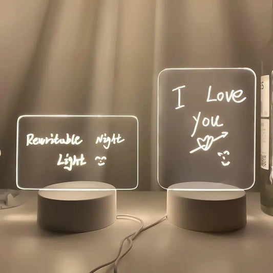 Lampe de tableau de messages Led USB Love Night avec stylo W396