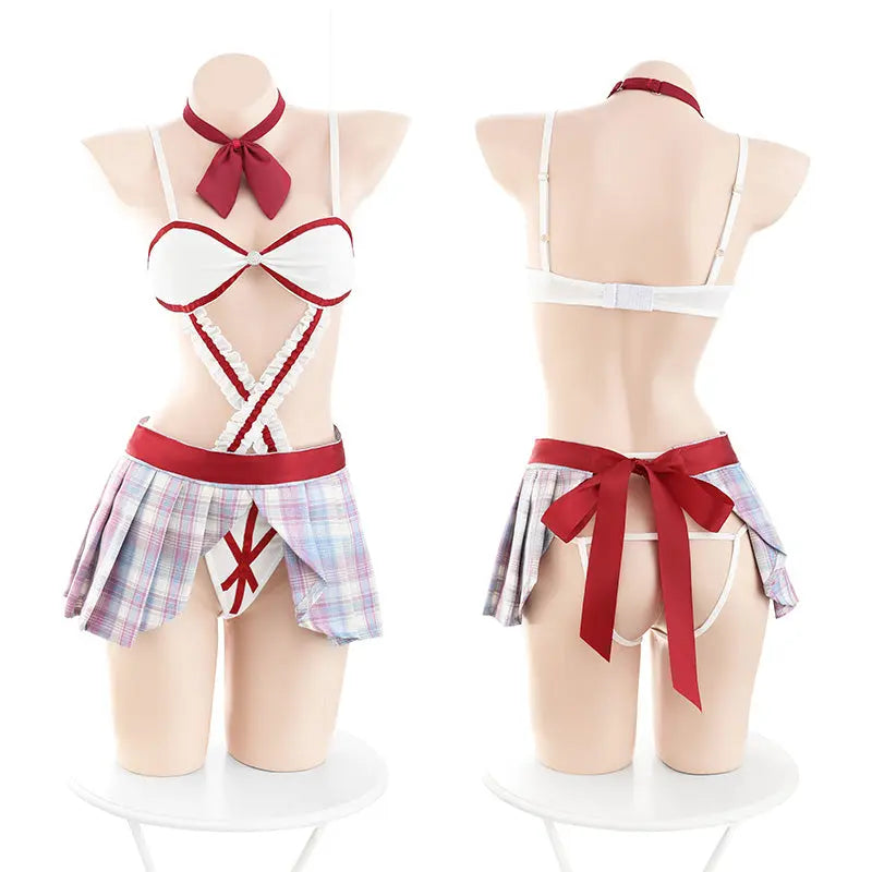 Kawaii Aesthetic Y2K Cute Fairy Uniform Cosplay Plaid Suit MK Kawaii Store