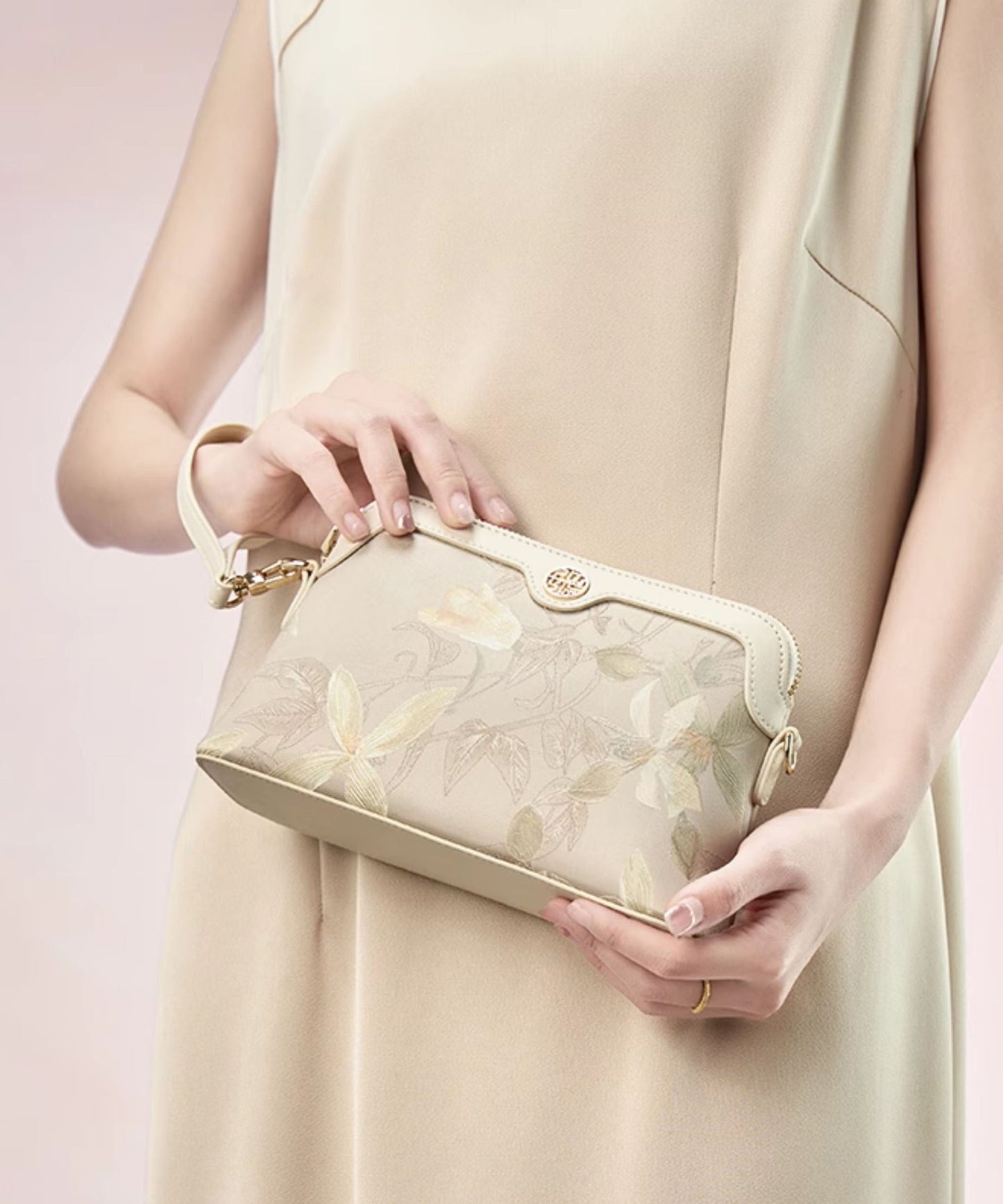 Green Silk Bag Women Vintage CrossBody Print