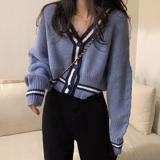 Contrast Cardigan Trim