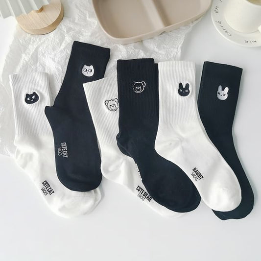 Set Of 3 Pairs: Animal Socks