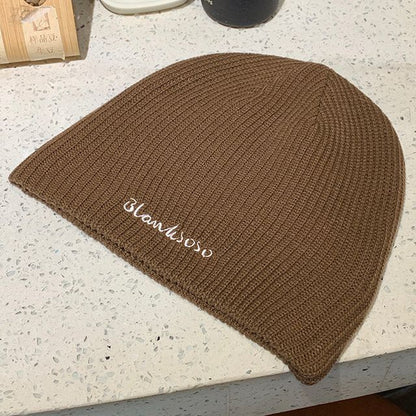 Embroidered Knit Beanie