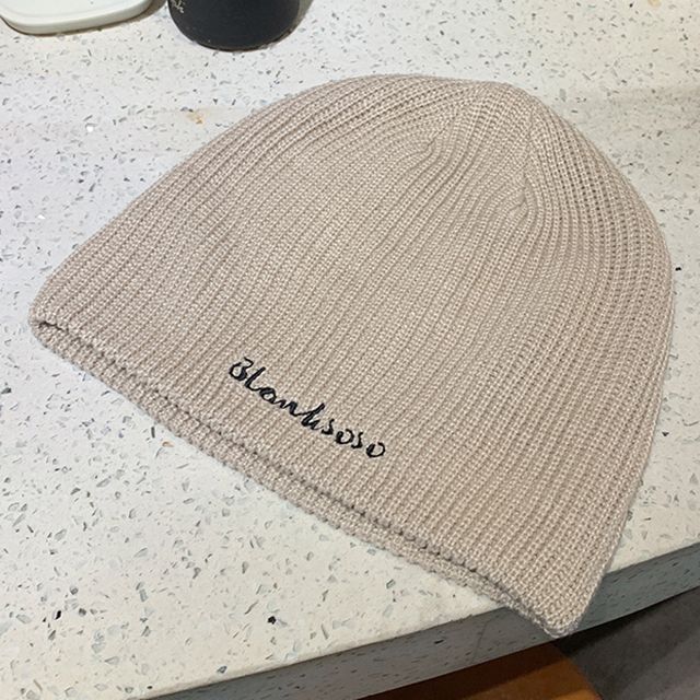 Embroidered Knit Beanie