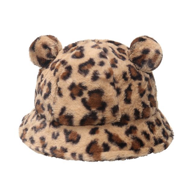 Bear Ear Faux Shearling Bucket Hat