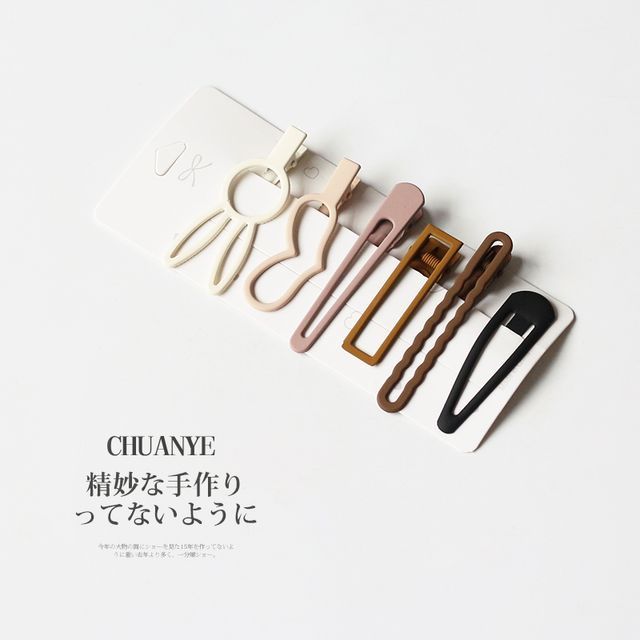 Set of 6: Alloy Hair Clip