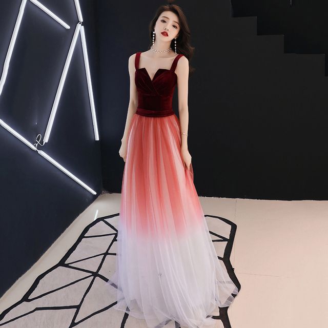 Ombre A-Line Mesh Evening Gown (Various Designs)