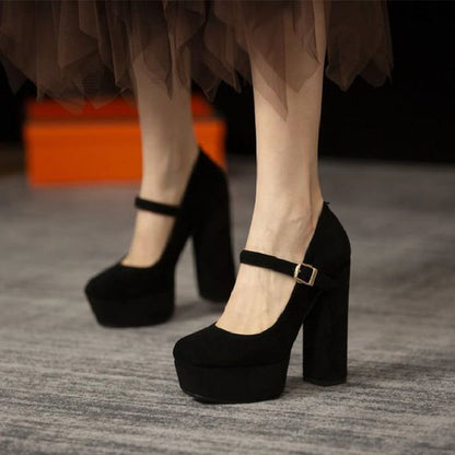 Chunky-Heel Platform Mary Jane Shoes