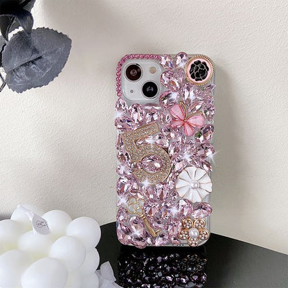 Numerical  Faux Crystal Phone Case