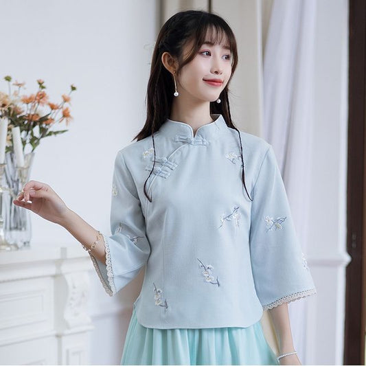 Hanfu Embroidered Top