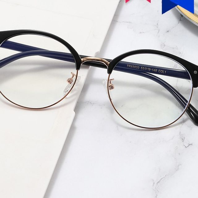 Glasses Filtering Light Round Blue