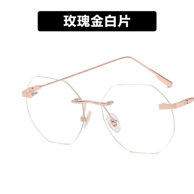 Filtering Rimless Light Blue Glasses