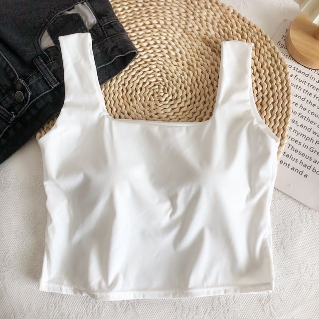 Padded Crop Tank Top