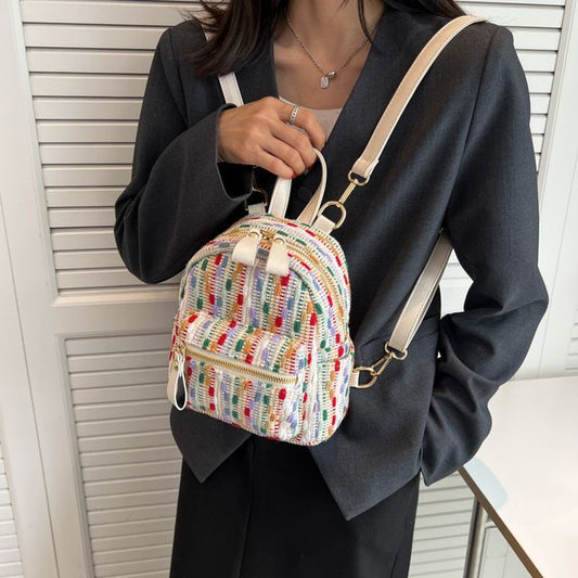 Mini Woven Backpack