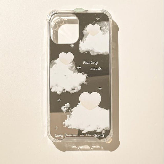 Heart Cloud Mirrored Phone Case