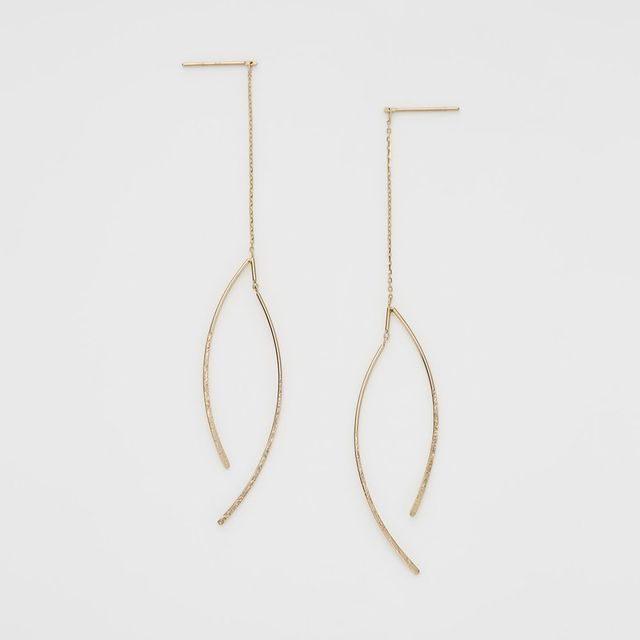 Curve Sterling Silver Fringed Earring / Faux Gemstone Sterling Silver Pendant