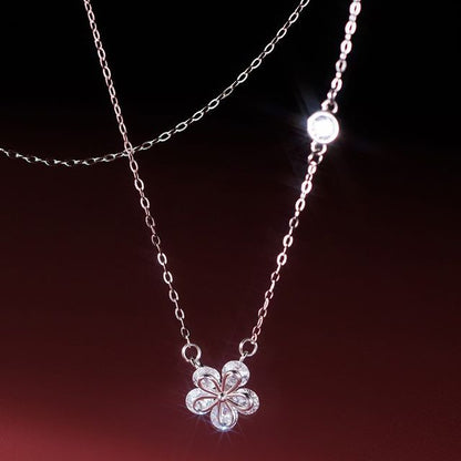 925 Sterling Silver Flower Necklace