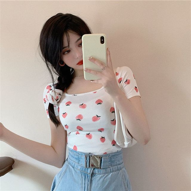 Short-Sleeve T-Shirt Print Strawberry