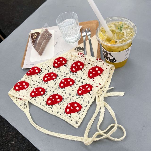 Bandana Mushroom Knit Head