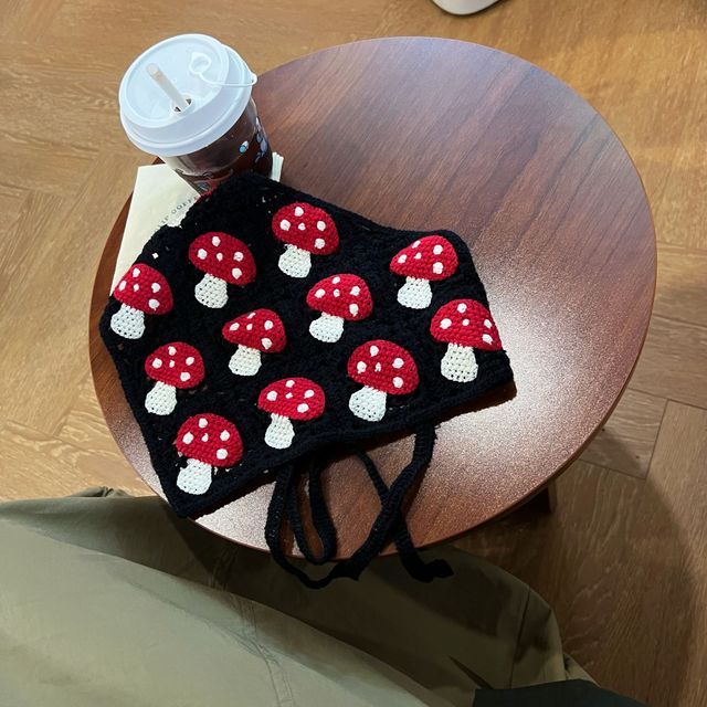 Bandana Mushroom Knit Head