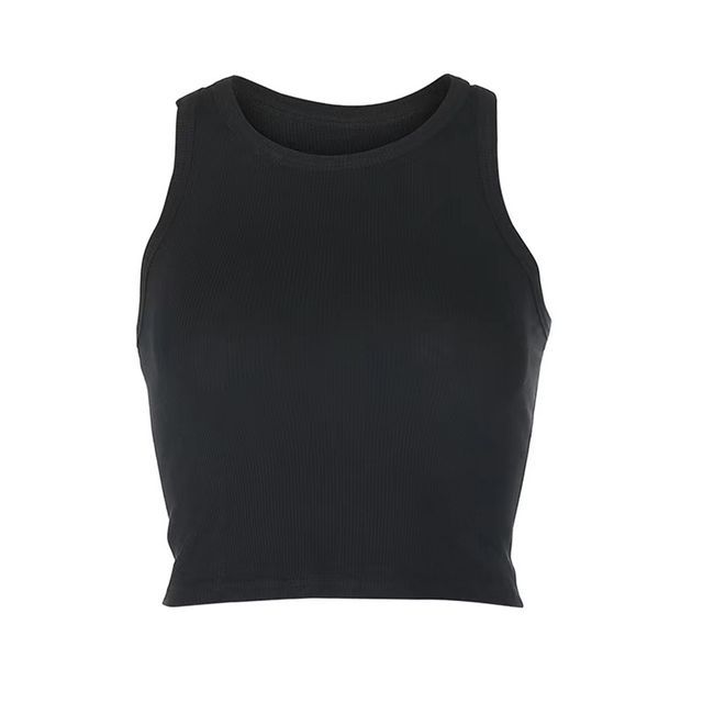 Tank Plain Cropped Top