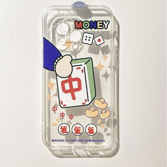 Transparent Case Phone Mahjong