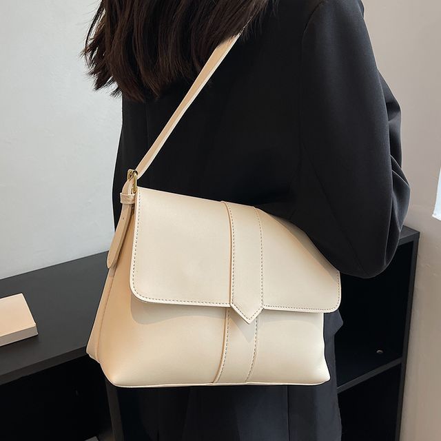 Faux Shoulder Leather Bag