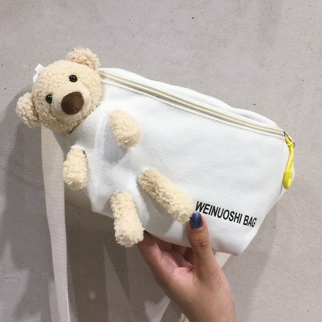 Teddy Bear Canvas Belt Bag