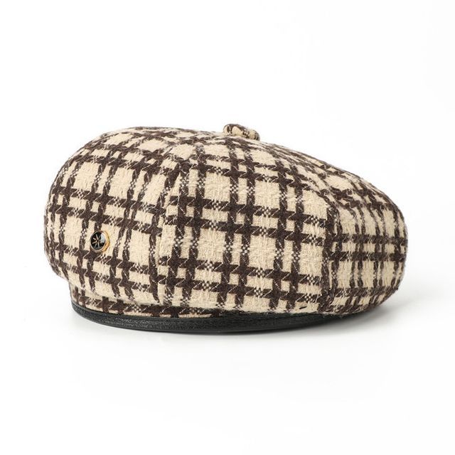 Plaid Beret Hat