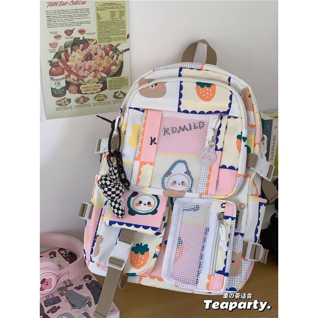 Lightweight Cartoon Print Backpack