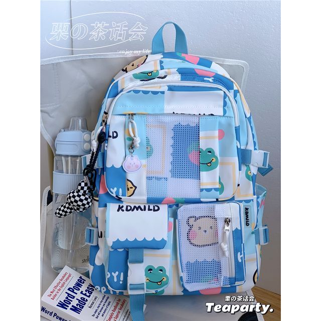 Lightweight Cartoon Print Backpack