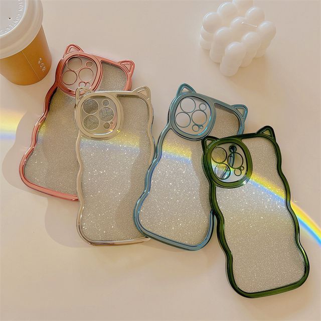 Case Phone Ear Cat Transparent