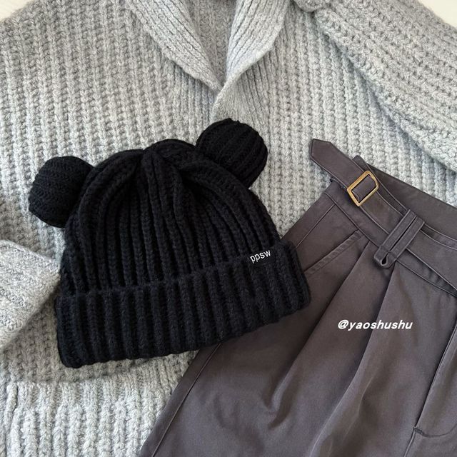 Ear Bear Beanie Knit