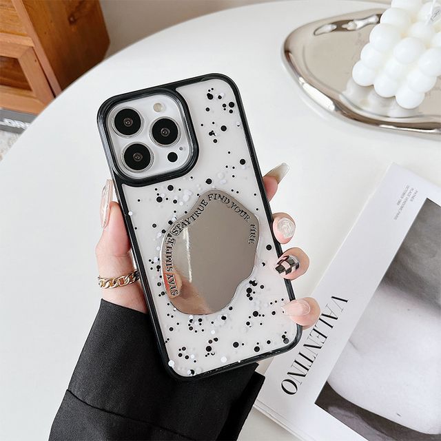 Splattered Mirrored Phone Case - iPhone 14 Pro Max / 14 Pro / 14 Max / 14 / 13 Pro Max / 13 Pro / 13 / 13 mini / 12 Pro Max / 12 Pro / 12 / 12 mini / 11 Pro Max / 11 Pro / 11 / SE / XS Max / XS / XR / X / 8 / 8 Plus / 7 / 7 Plus