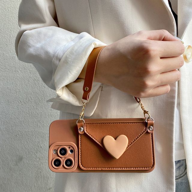 Holder Phone Heart Case Card