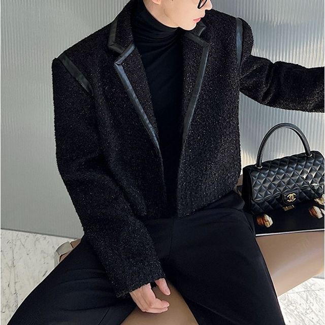 Long-Sleeve Tweed Cropped Jacket