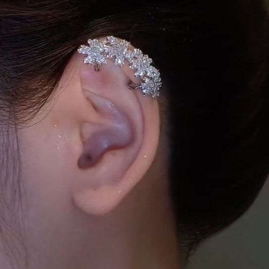 Floral Rhinestone Cuff Ear