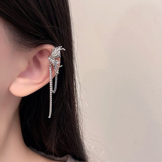 Ear Chained Cuff Butterfly
