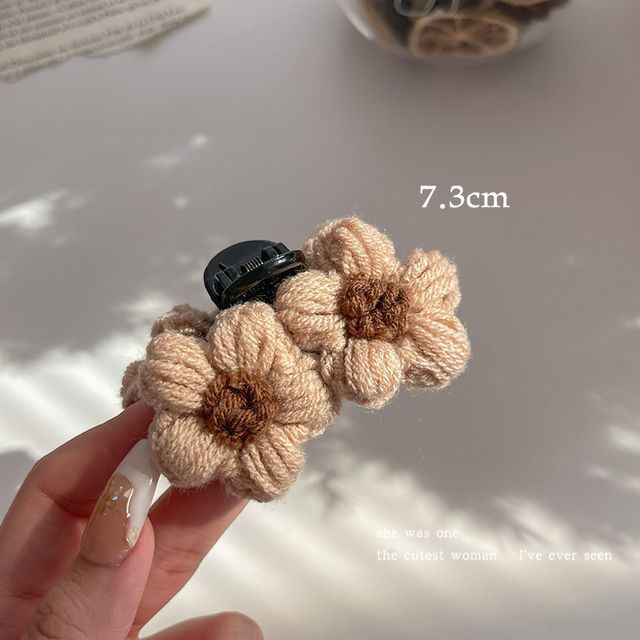 Floral Yarn Hair Clamp / Hair Clip / Headband