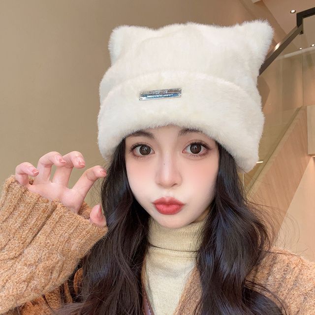 Bear Ear Beanie Fluffy