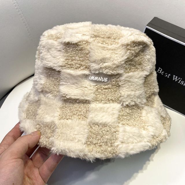 Plain Bucket Fluffy Hat