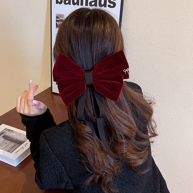 Bow Velvet Hair Clip