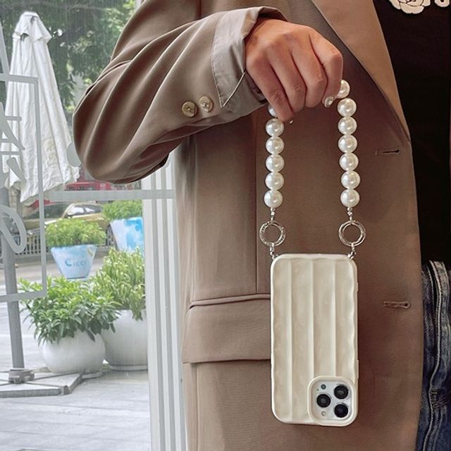 Chain Faux Case Pearl Phone