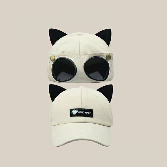 Cat Aviator Goggles Ear Cap Baseball with