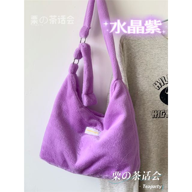 Plain Fluffy Crossbody Bag