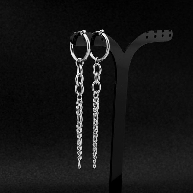 Chain Hoop Earring / Clip Earring