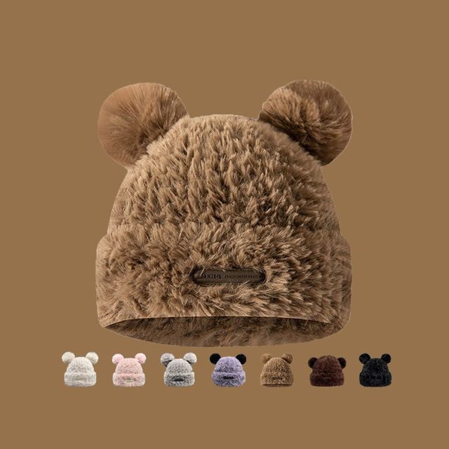 Ear Fur Faux Beanie