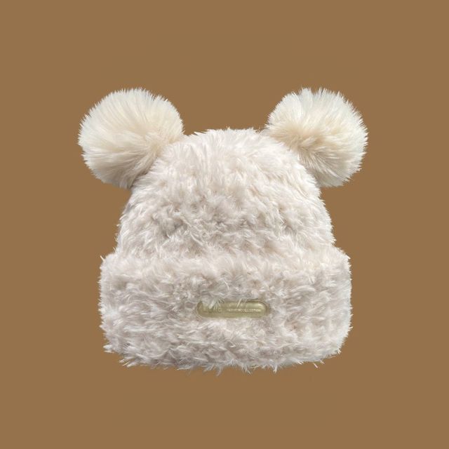 Ear Fur Faux Beanie