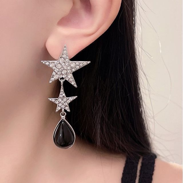 Drop Earring Star Rhinestone