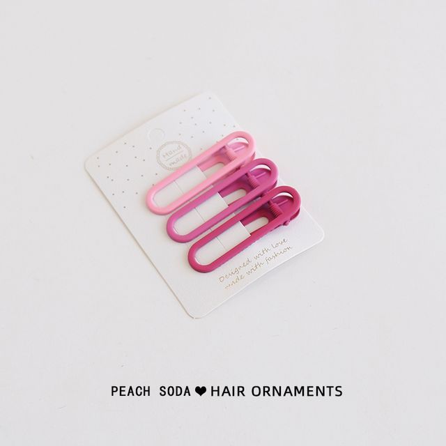 Set of 3: Plain Hair Clip