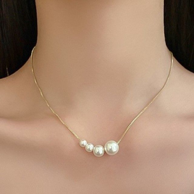 Pearl Faux Necklace Alloy